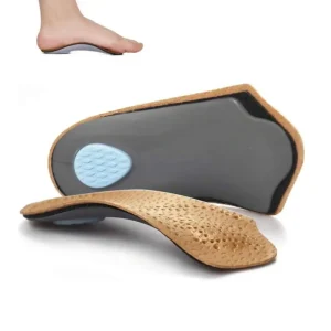Orthotic Insoles for Men Women Latex Leather Arch Support Flat Foot Shoe Inserts Plantar Fasciitis Insole Cushion for Sneakers