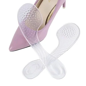 Orthotic Insoles for Women Silicone Gel Open Toe Massaging Orthotic Inserts Comfort Clear Anti slip Insoles
