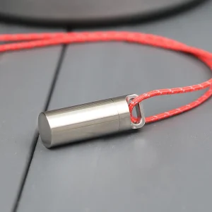 Outdoor Pure Titanium Sealed Waterproof Portable Medicine Container First Aid Liquid Storage No Odor Transfer Durable