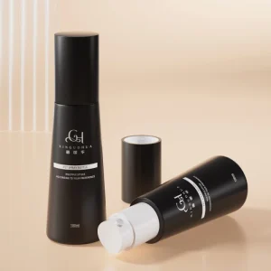 PETG 100ml Black Spray Bottle Oval Shape Body Mist Hair Mist Spray Bottle Skincare Cosmetic Packaging