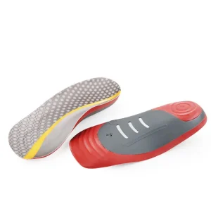 PU Orthotic Gel Insole for Adults High Arch Flat Bottom Foot Support with Valgus Seven-Point Pad Half-Size Sports Comfort Insole