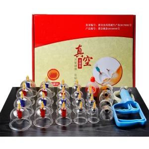 PZ 24 Ventouse Curv Vacuum Cupping Therapy Cups Kit Manual Disposable Ventouse Hijama Cupping Set Customized Logo Color Box