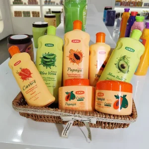 Papaya Body Lotion Natural Papain Skin Brightening & Exfoliating Body Cream for Dark Spots 600ml for Even Skin Tone UU4351