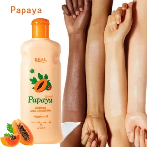 Papaya Body Lotion Whitening Skin Lightening Moisturizing Cream Nourishing Body Butter for Dry Skin Private Label