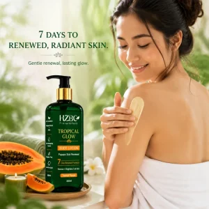 Papaya Enzyme Brightening Body Lotion Gently Exfoliates Smooths Rough Skin Natural Daily Moisturizer for All Skin Types