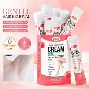 Peach Silk Smooth and Transparent Depilatory Cream Clean Underarm Mild Depilatory Cream Gentle Formula Delicate Skin