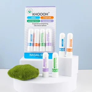 Peppermint and Eucalyptus Oil Peppermint Aromatherapy Nasal Suction Device for Allergic Congestion and Sinus Relief 4-piece Set