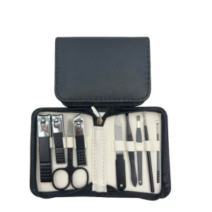 Personal Care Tools Comb Brush Manicure Nail Care Kit Stainless Steel Portable Professional Black Bag Home Travel Men