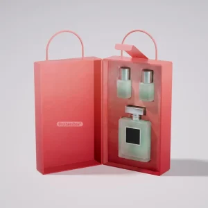 Personalized Custom Printed Suitcase Shaped Perfume Packaging Cardboard Box Luxury Magnetic Box With Handle