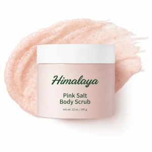 Pink Salt Body Scrub Exfoliating Dead Skin Moisturizing Smoothing Brightening Natural Exfoliator for Soft Glowing Skin