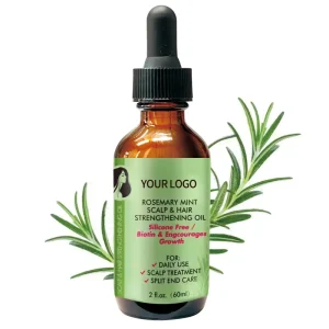 Plant Extract Essential Oil Private Label Hair Treatment Growth Nourishing Rosemary Mint Pure Natural Organic Hair Essential Oil