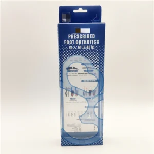 Plastic Box with Tuck Top and Hanging Tab for Insole Retail Packaging Custom OEM