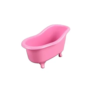 Plastic PP Colored Mini Bathtub Cosmetic Bottle Container Colored 12*6*7cm Washroom Shampoo Soap Package Containers