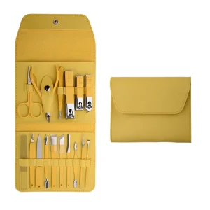 Portable 12/16-Piece Durable Manicure Set with Custom Logo/Color Nail Care Tools Nail Clipper Cuticle Trimmer Set