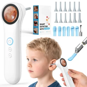 Portable 4 in 1 4X 1080P Smart Wifi Ear Cleaner Ear Camera with 1.28 Inch Screen for Whole Family Ear Care