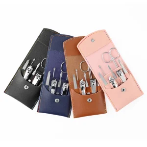 Portable 7pcs Finger Nails Manicure Set Personal Care Grooming Tools Kits for Gifts