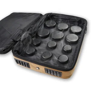 Portable Health Care Beauty Massage Basalt Stone Heating Bag Set Spa Hot Massage Stone Heater for Therapy Relaxing Pain Relief