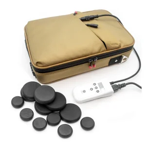 Portable Health Care Beauty Massage Basalt Stone Heating Bag Set Spa Hot Massage Stone Heater for Therapy Relaxing Pain Relief