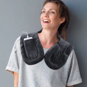 Portable Heated Massage Shawl Snuggly Fleece Neck and Shoulder Warm Wrap for Relaxing After a Busy Day Unisex
