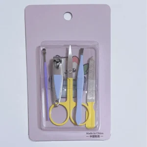 Portable Manicure Sets Pedicure Kits Color Nail Clipper Set Personal Care Tools Eyebrow Scissors