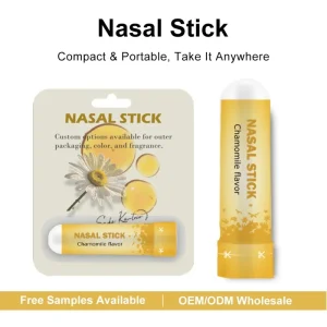 Portable OEM Nasal Inhaler Nasal Stick Custom Scents Natural Relief for Congestion and Stress Ideal for Travel and Office Use