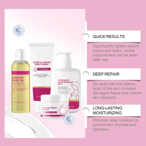 Postpartum Women Body Care Set Hydrate Flatten Repairing Stretch Mark Repair for Adults OEM