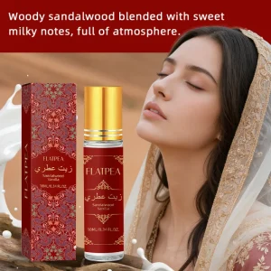 Premium Arabic Sandalwood Attar Perfume Oil Long Lasting Woody Fragrance Natural Essential Oil Blend 10ml Roll On