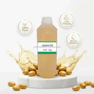 Premium Golden Jojoba Oil Bulk 1kg Cold Pressed Base Oil for Moisturizing Hair Growth Skin Repairing Carrier Oil No Additive