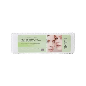 Premium Heat Transfer Printed Depilatory Strips 100% Cotton Paper Wax Pre cut Bleached 170g Facial Body Hair Strips