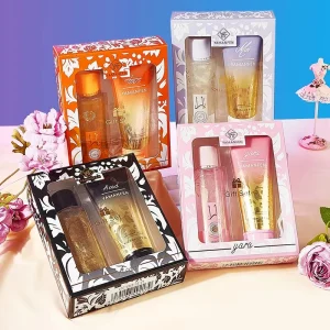 Premium Original Dubai Arabic Perfume & Body Lotion Gift Set Long Lasting Fragrance Body Spray & Body Care Kit