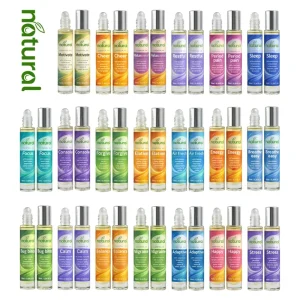 Premium Roll on Essential Oils Botanical Aromatherapy Oil Blend for Relaxation Sleep Stress Relief Focus Portable Perfume Oil