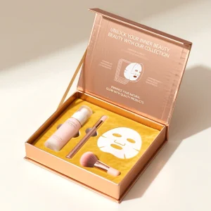 Printing Cosmetic Paper Packaging Boxes Custom Design Beauty Skincare Product Magnetic Closure Gift Rigid Cardboard Box