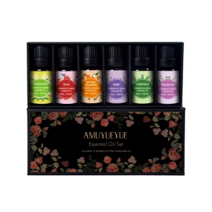 Private Label 0.33Oz 10ML Floral Perfume Oils Essential Rose Chamomile Sage Oils for Candle Making Aroma Diffuser OEM