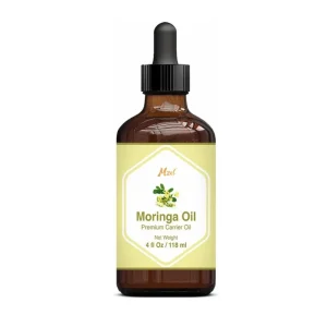 Private Label 100% Pure Moringa Carrier Oil Premium Carrier Oil with Dropper for Skin Care Hair Care Scalp & Body Massage