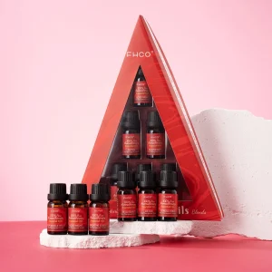 Private Label 100% Pure Natural Essential Oil Set 6pcs Triangle Gift Box Aromatherapy Essential Oil Blends for Diffuser OEM ODM