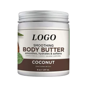 Private Label 237ml Natural Vegan Coconut Body Lotion for Moisturizing and Even Skin Tone Care