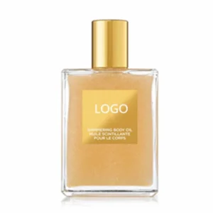 Private Label 24k Gold Tanning Oil Whitening Face Glitter Spray Waterproof Body Shimmer Oil Body Glitter