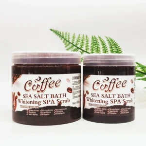 Private Label 350g Coffee Wet Salt Body Scrub Moisturizing Exfoliating with Chicken Skin Removal Effect for Bath Cleaning