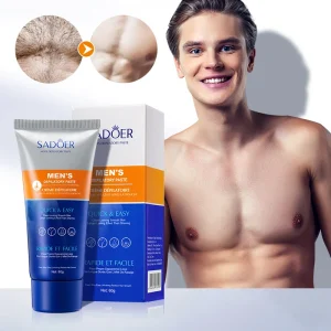 Private Label 5 Mins Efficiency Natural Organic Herbal Full Body Painless Depilatory Men Permanent Hair Removal Cream