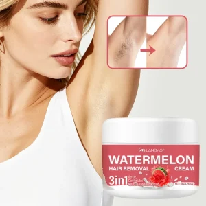 Private Label 5 Mins Painless Depilatory Natural Organic Watermelon Hair Remover Body Hair Removal Cream for Women and Men