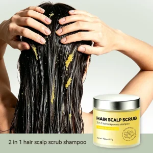 Private Label Anti Dandruff Shampoo Scalp Scrub Gel Vacuum 30g Plant Based Herbal Healthy Cleanse Exfoliating Peeling Detox