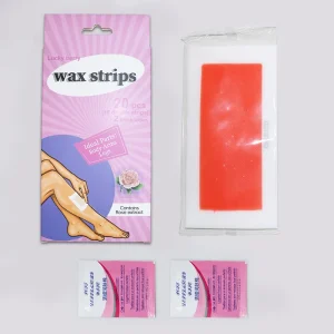 Private Label Bikini Facial Body Depilatory Nonwoven Fabric Roase Hair Removal Wax Strip Paper Cold Waxing Strips