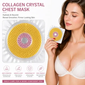 Private Label Bio Collagen Breast Mask Crystal Chest Patch Deep Hydration Firming Skincare Made in China Model Chest 009