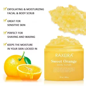 Private Label Body Care Set Lotion Scrub Cream Body Exfoliating Scrub Orange Body Scrub Cream