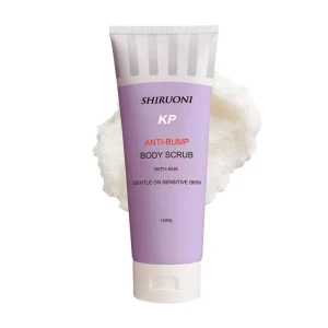Private Label Body Scrub With Pumice Buffing Beads Lactic Acid AHA Exfoliating Hydrating Brightening for Chicken Skin