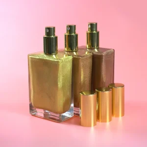 Private Label Body Shimmer Oil Cosmetics Cream Bronzer and Liquid Highlighter with Glitter Makeup for Shining Skin