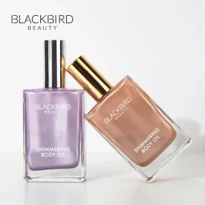 Private Label Body Shimmer Oil Customized Liquid Shimmering Glowing Skin Bronzer Highlighter