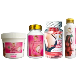 Private Label Breast Booster Product Chest Enhancement Beauty Curve Gummy Cream Oil Capsule Set Breast Enlargement Set