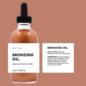 Private Label Bronze Glitter Moisturizing Oil 120ML Sun-Kissed Fragrance Body Shimmer with Flavor Shine