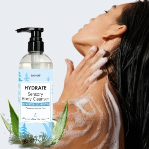 Private Label Cedarwood Aloe Vera Body Wash Moisturizing Shower Gel for Dry Skin